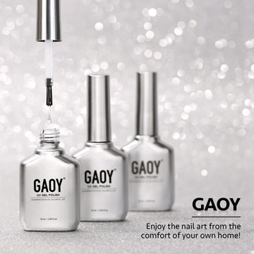 GAOY textura base gel en uñas para mejor adherencia.