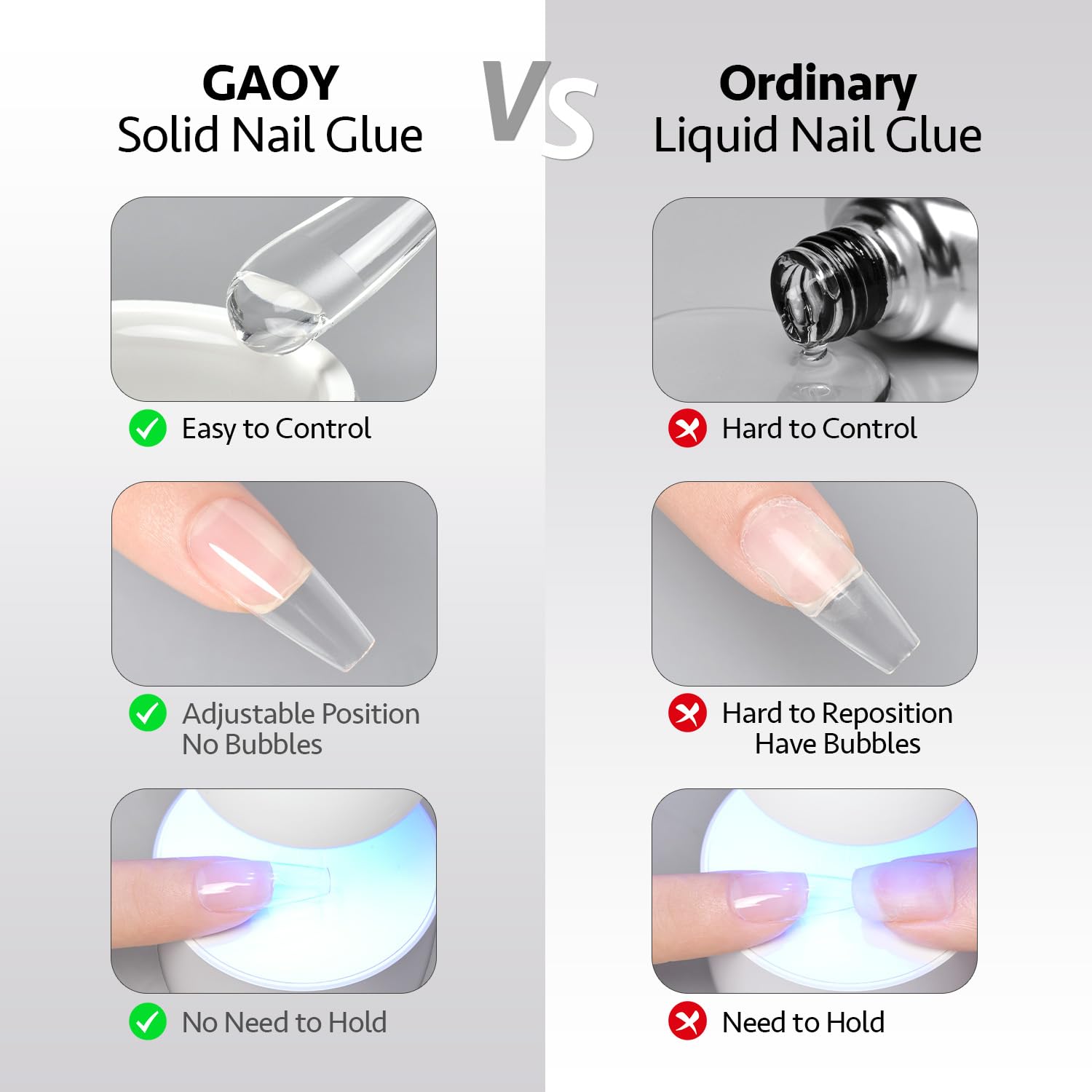 GAOY textura gel sólido: aplicación suave y extensión precisa