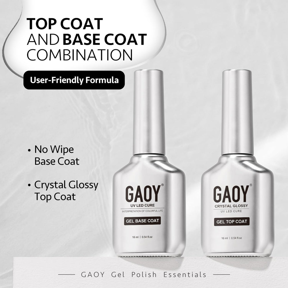 GAOY uñas brillantes tras uso del set de 16ml, acabado profesional