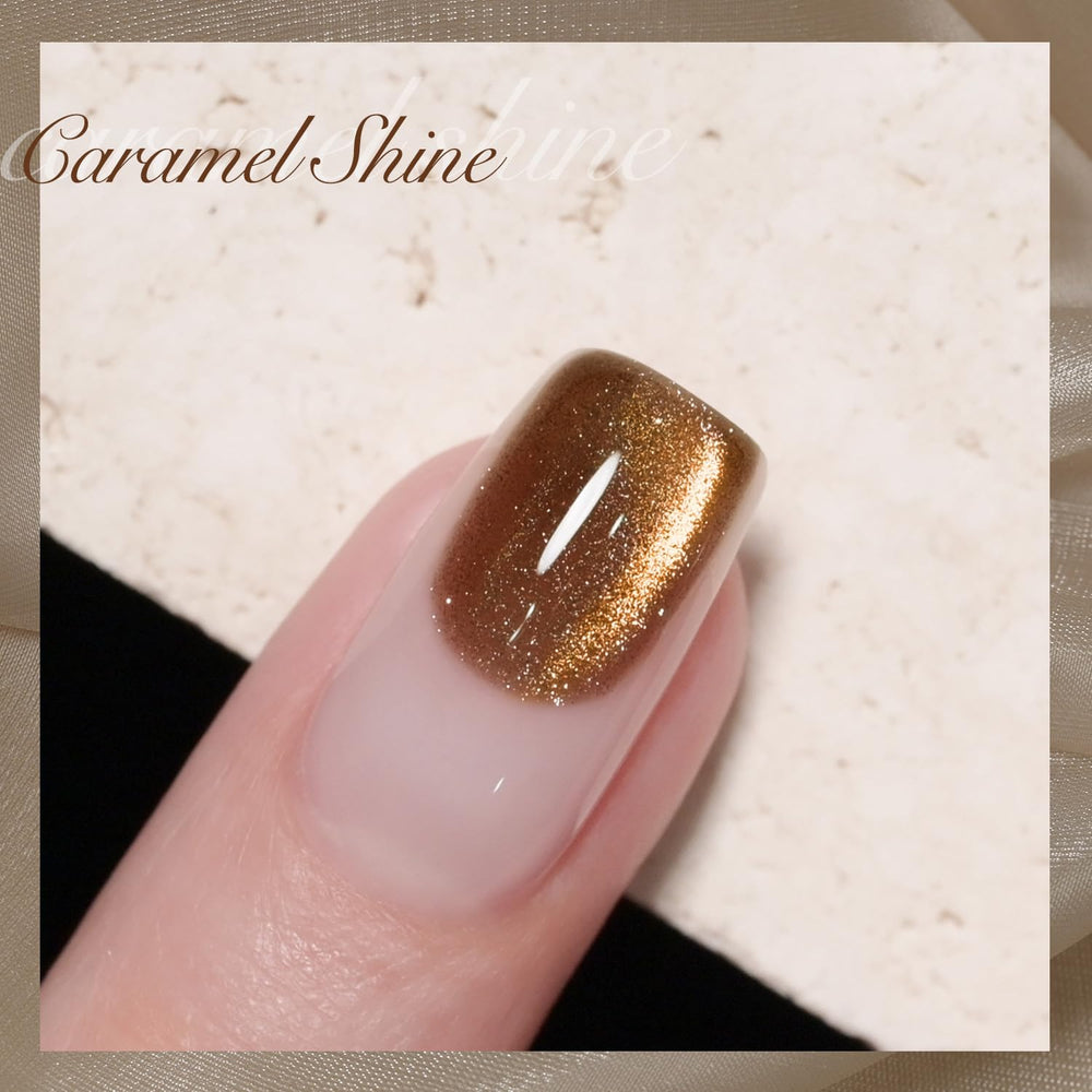 GAOY uñas con efecto ojo-de-gato y brillo