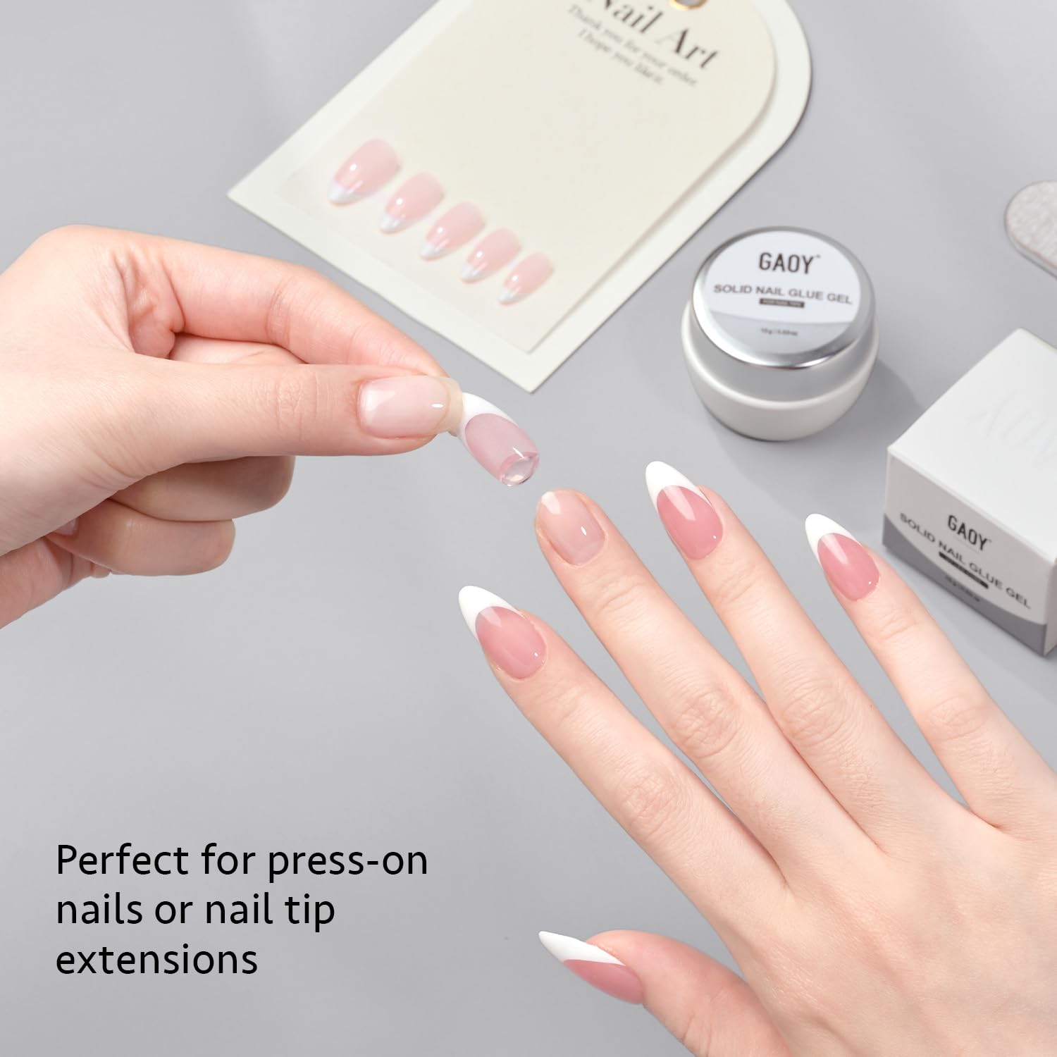 GAOY uñas finalizadas: tips adheridos para un acabado limpio