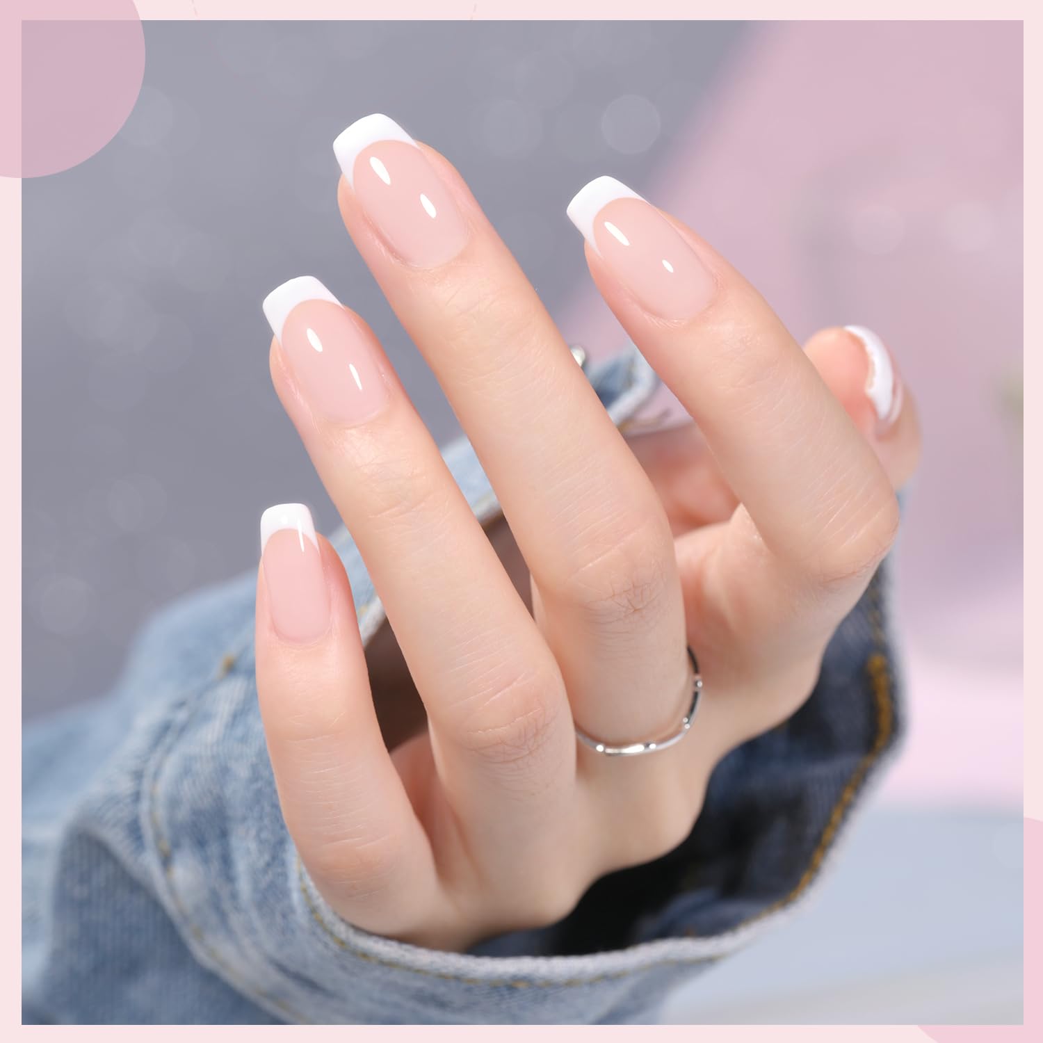 GAOY white gel nail polish bottle ideal for crisp French tips.