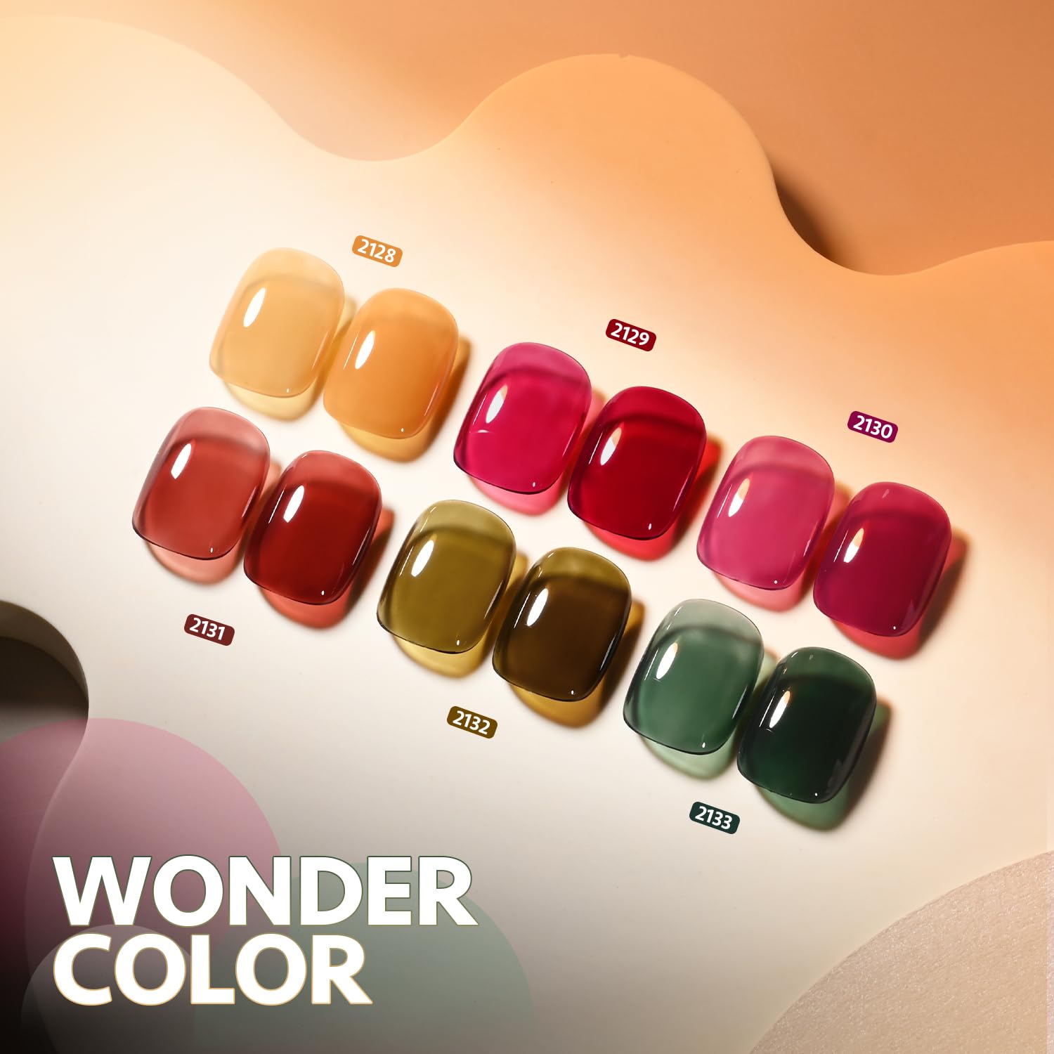 GAOY Wonder Color six-color gel kit box close-up.