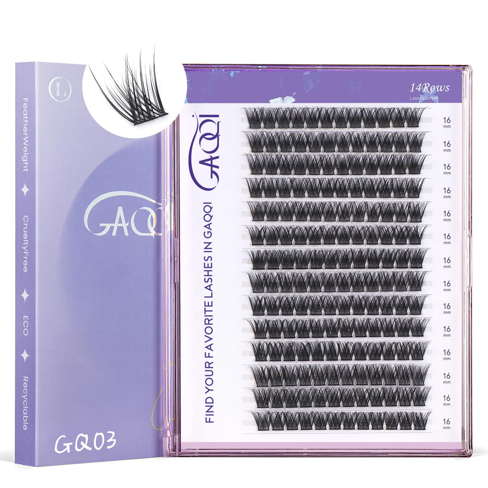 GAQQI GQ03 pestañas clusters 16 mm con aspecto natural y atractivo para la mirada