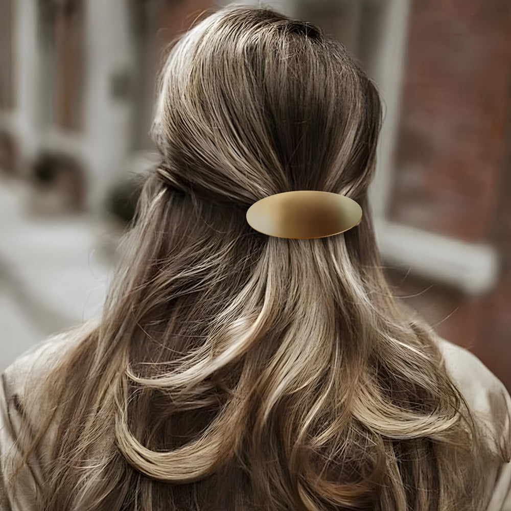 GAQWOK barrette para bodas y prom dorada, brillo sutil