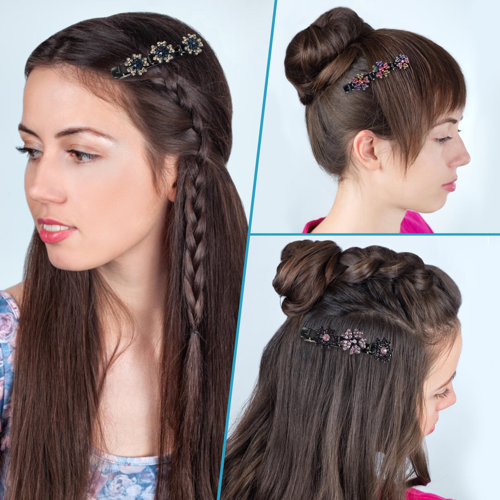GAQWOK accesorio pelo cristal para sujetar mechones