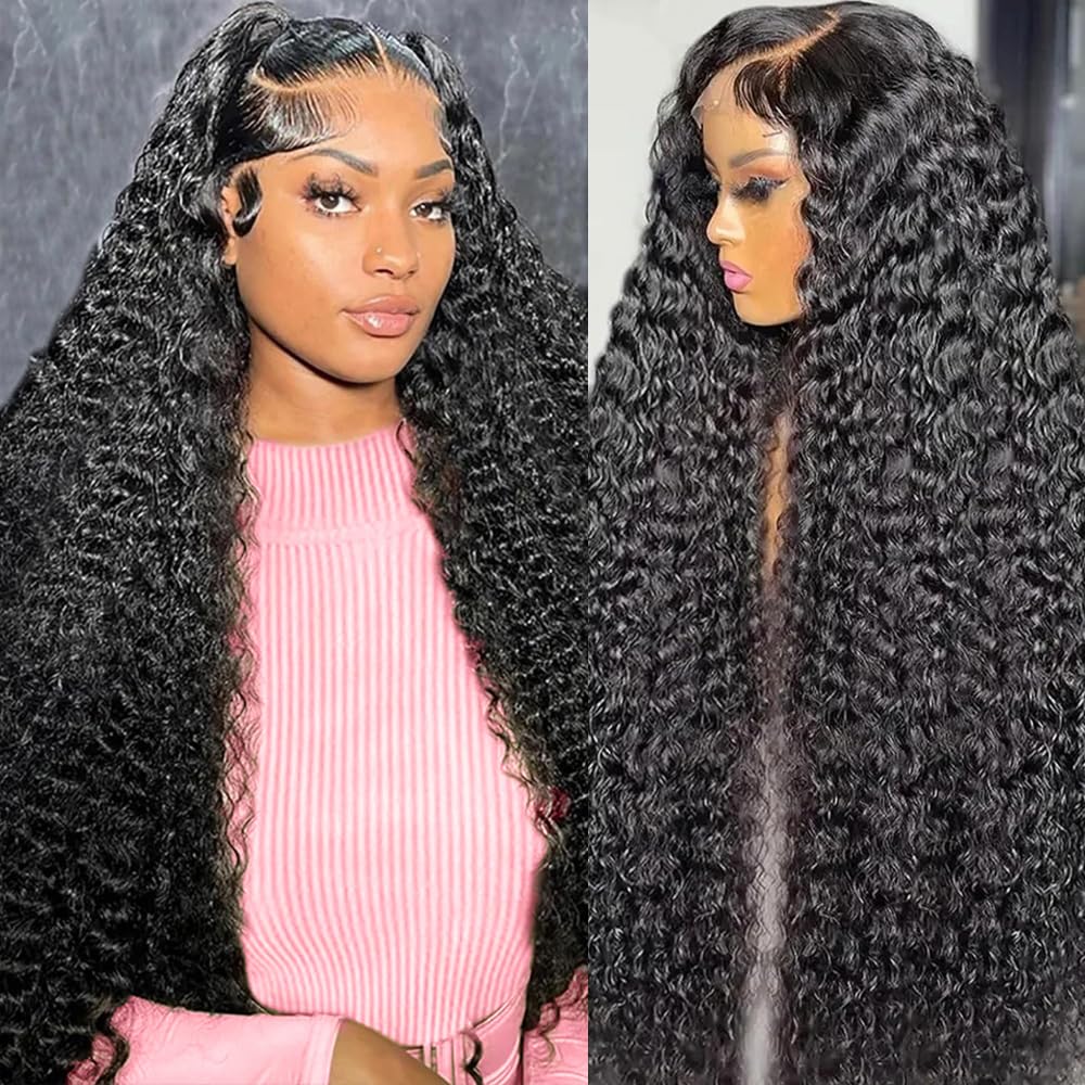 Garaxis onda profunda lace front, vista frontal natural para uso diario.