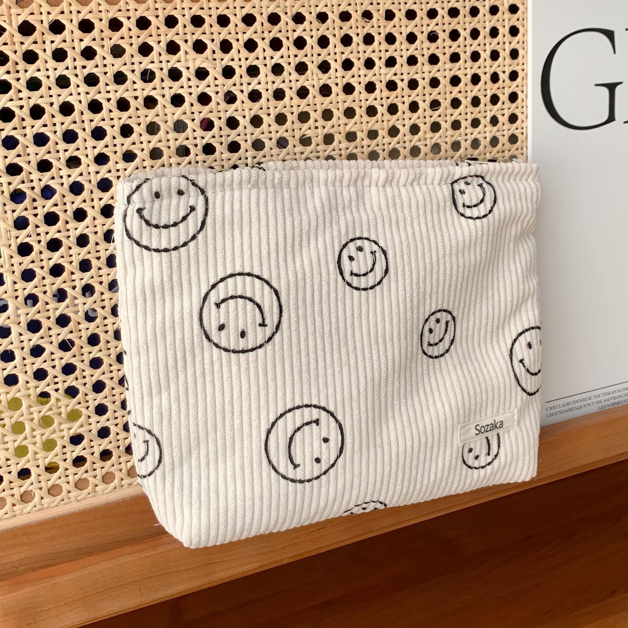 Gardsell organizador de cosméticos en pana, perfecto para uso diario y viaje.