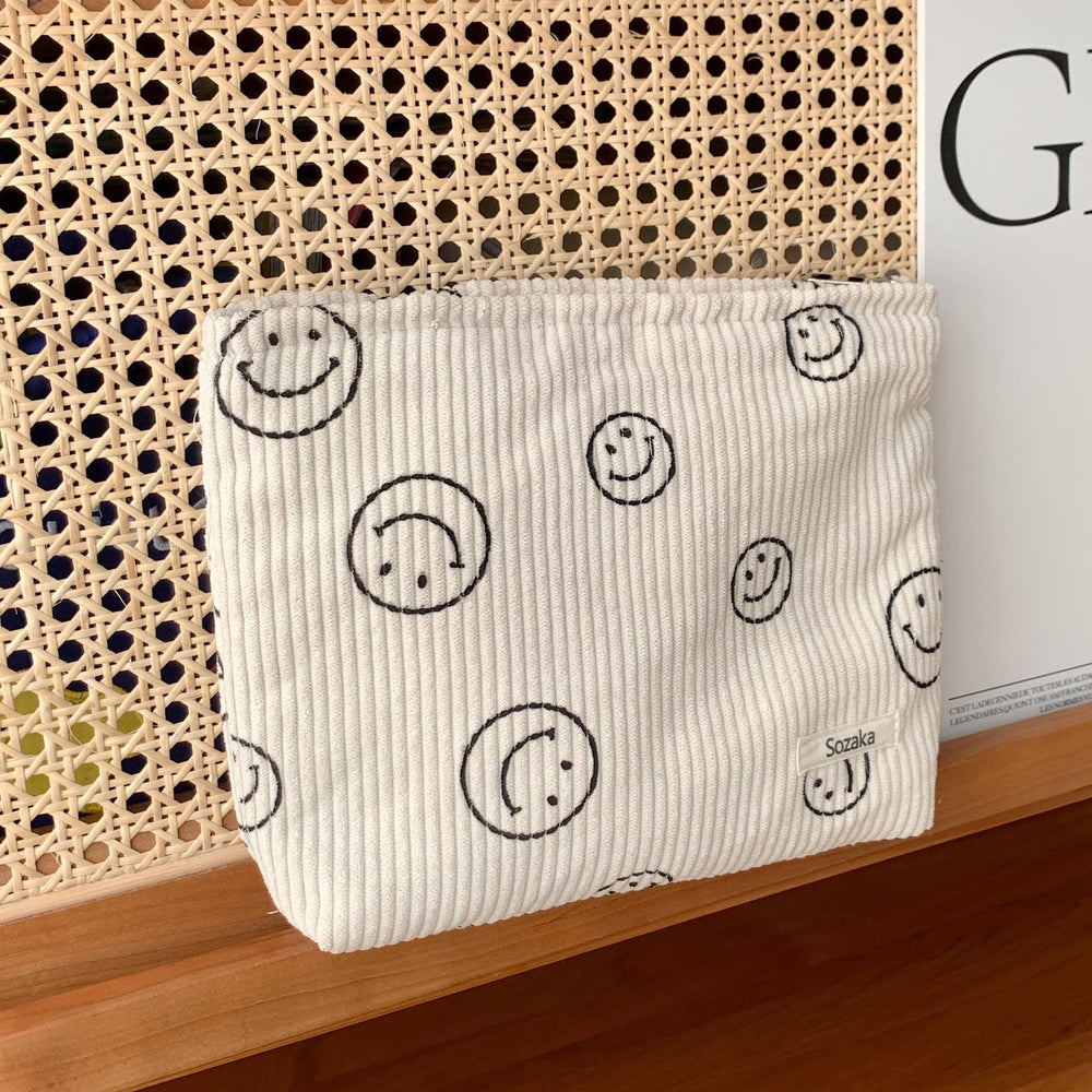 Gardsell organizador de cosméticos en pana, perfecto para uso diario y viaje.