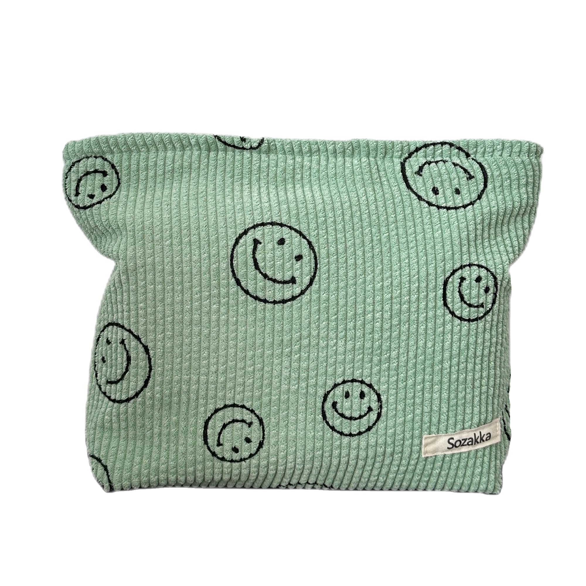 Gardsell sac cosmétique velours vert, ouverture facile pour un rangement pratique.