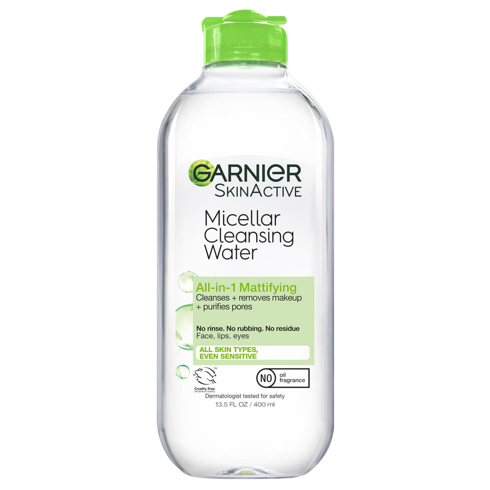 Garnier Agua Micelar en botella de 400 ml para limpieza rápida y sin enjuague