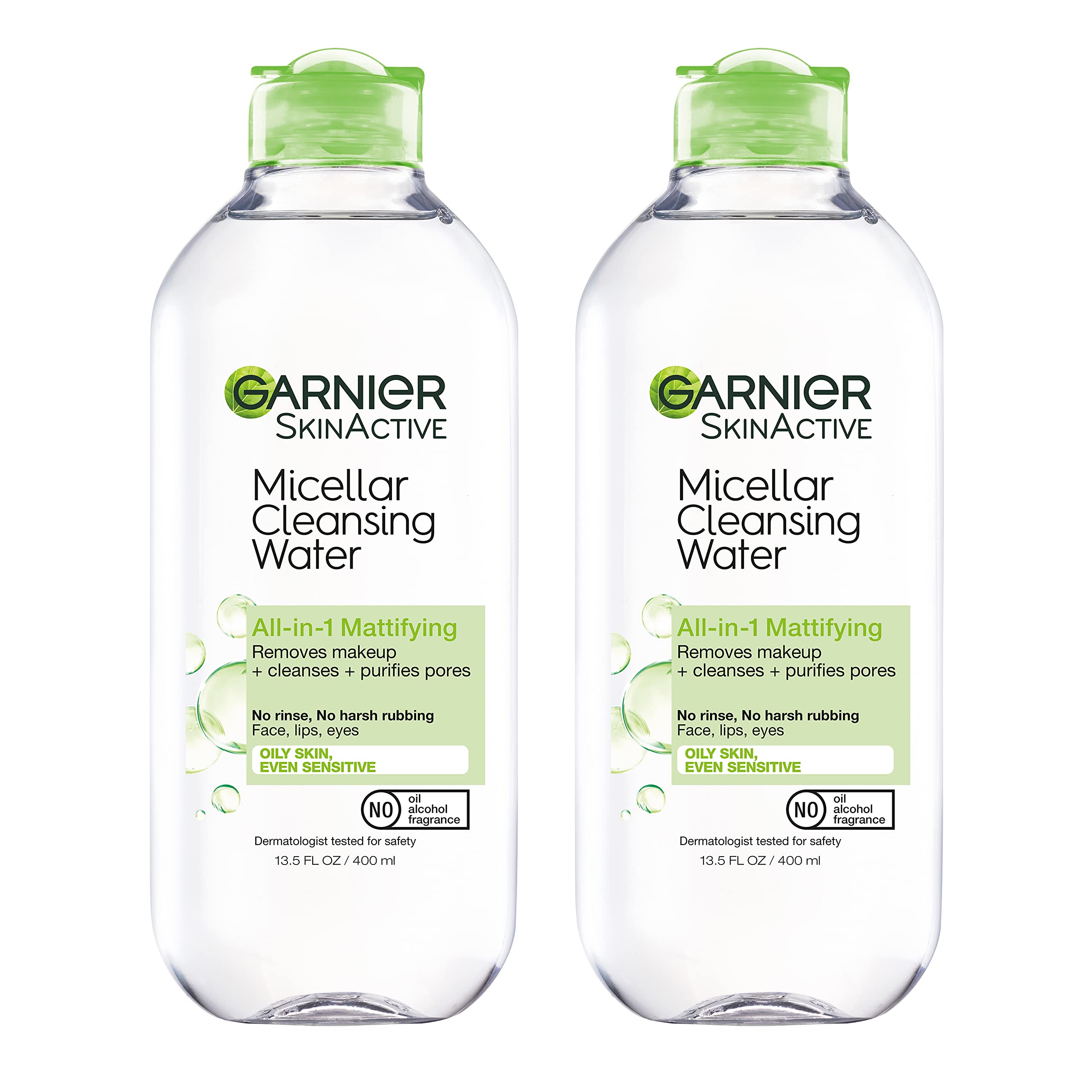 Garnier Agua Micelar: botellas dos unidades para limpieza facial rápida y eficaz.