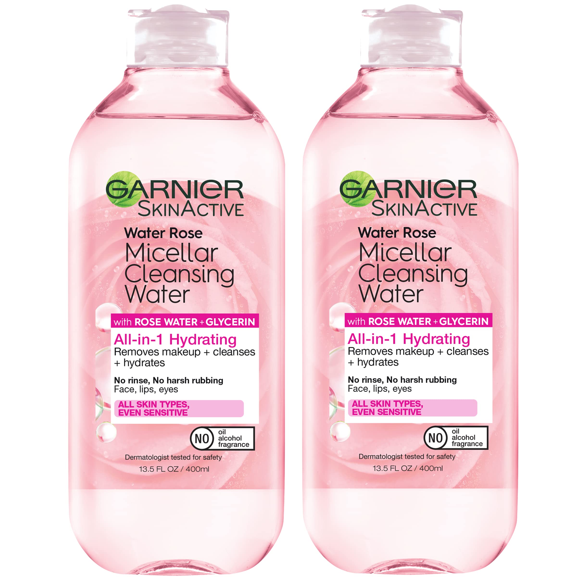 Garnier Agua Micelar Rosa y Glicerina en botella: limpieza suave y desmaquillante.