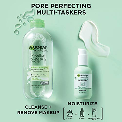 Piel con control de brillo gracias a la limpieza de Garnier
