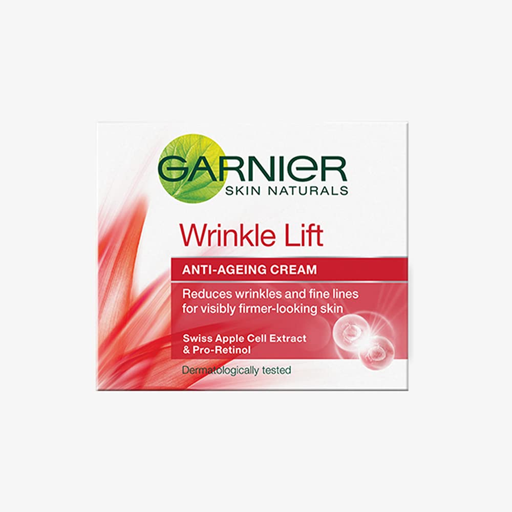 Garnier crema antiarrugas 40 g en envase, opción diaria para cuidar la piel.