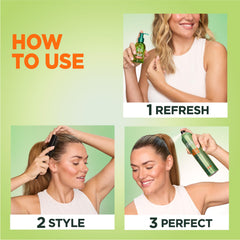 Garnier Fructis Style Sleek and Shine, enfoque de acabado liso y suave.