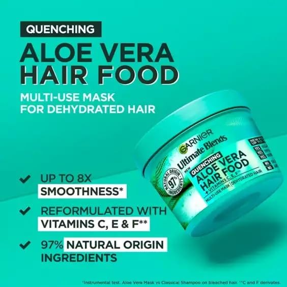 Garnier Fructis Aloe Vera Alimento Capilar, mascarilla para hidratación profunda en cabello seco.