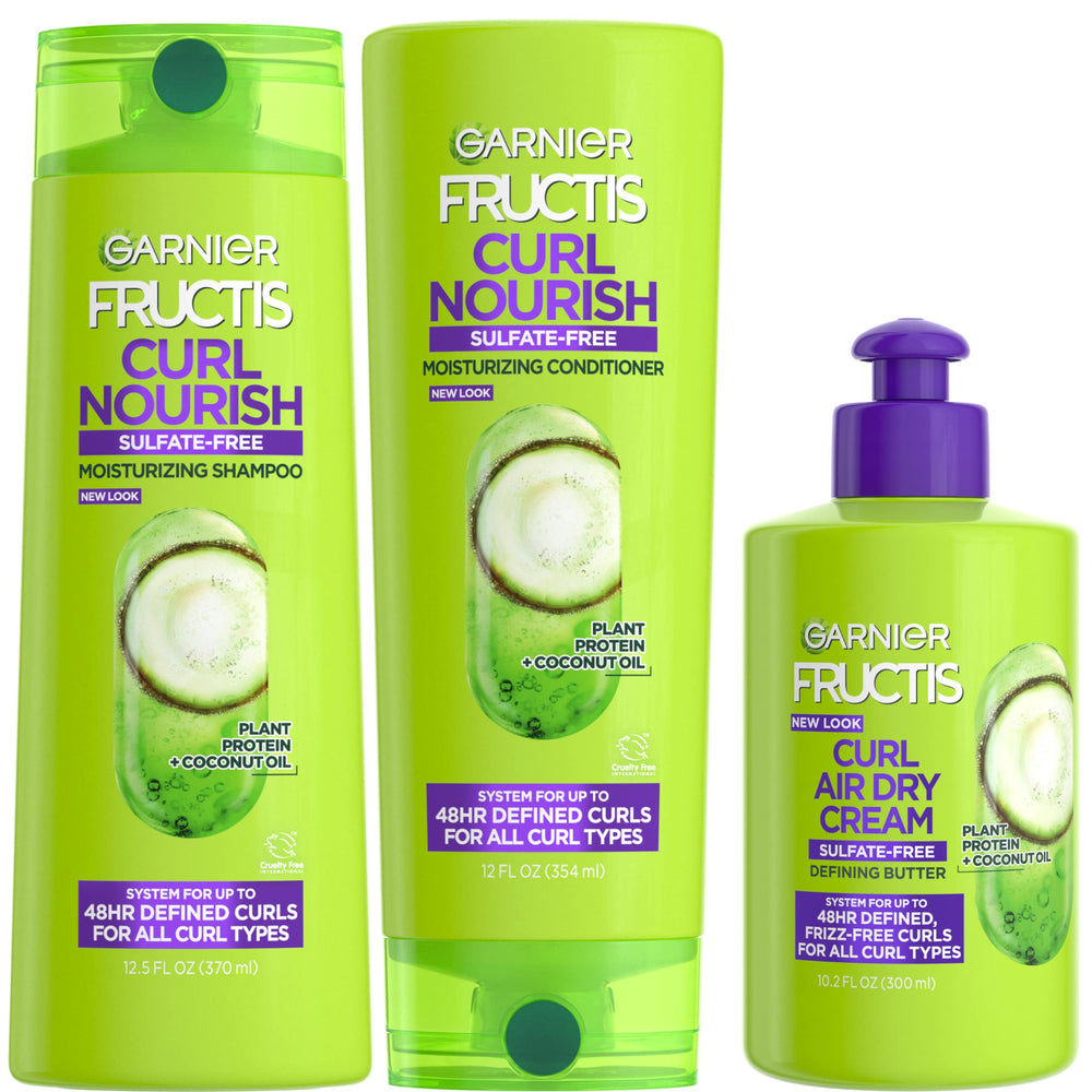 Garnier Fructis Curl Nourish sulfate-free shampoo for defined curls and frizz control