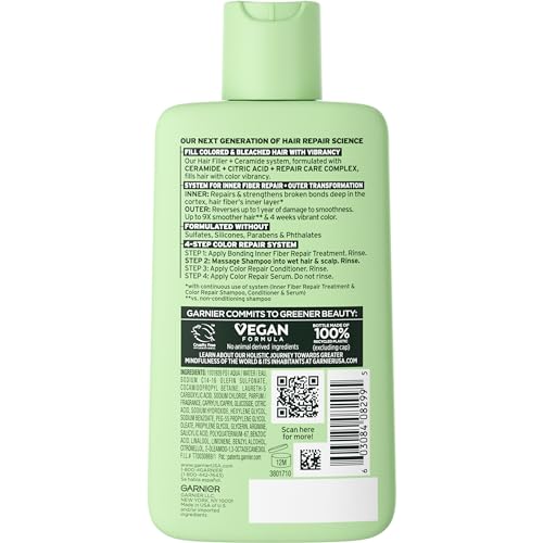 Garnier Fructis Hair Filler Ceramide: cabello teñido con color más vivo tras el lavado.