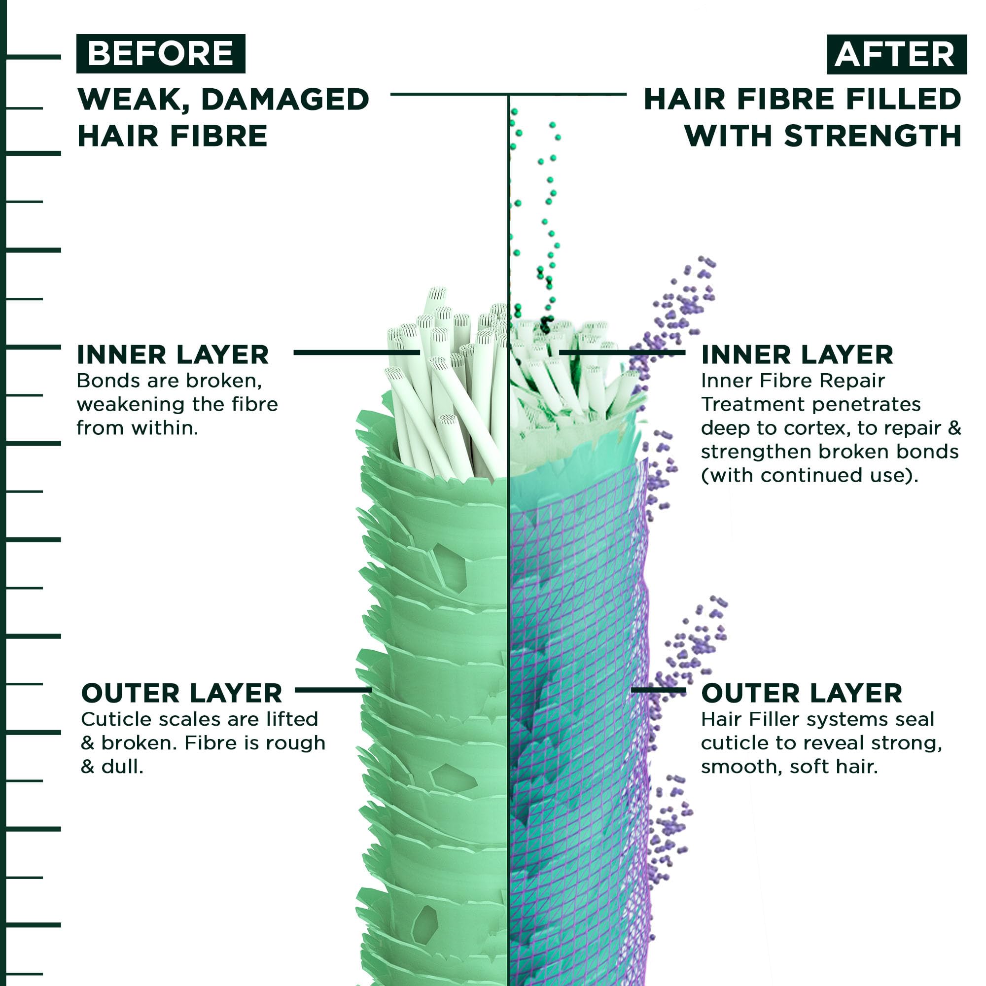 Garnier Fructis sin sulfatos para un lavado suave.