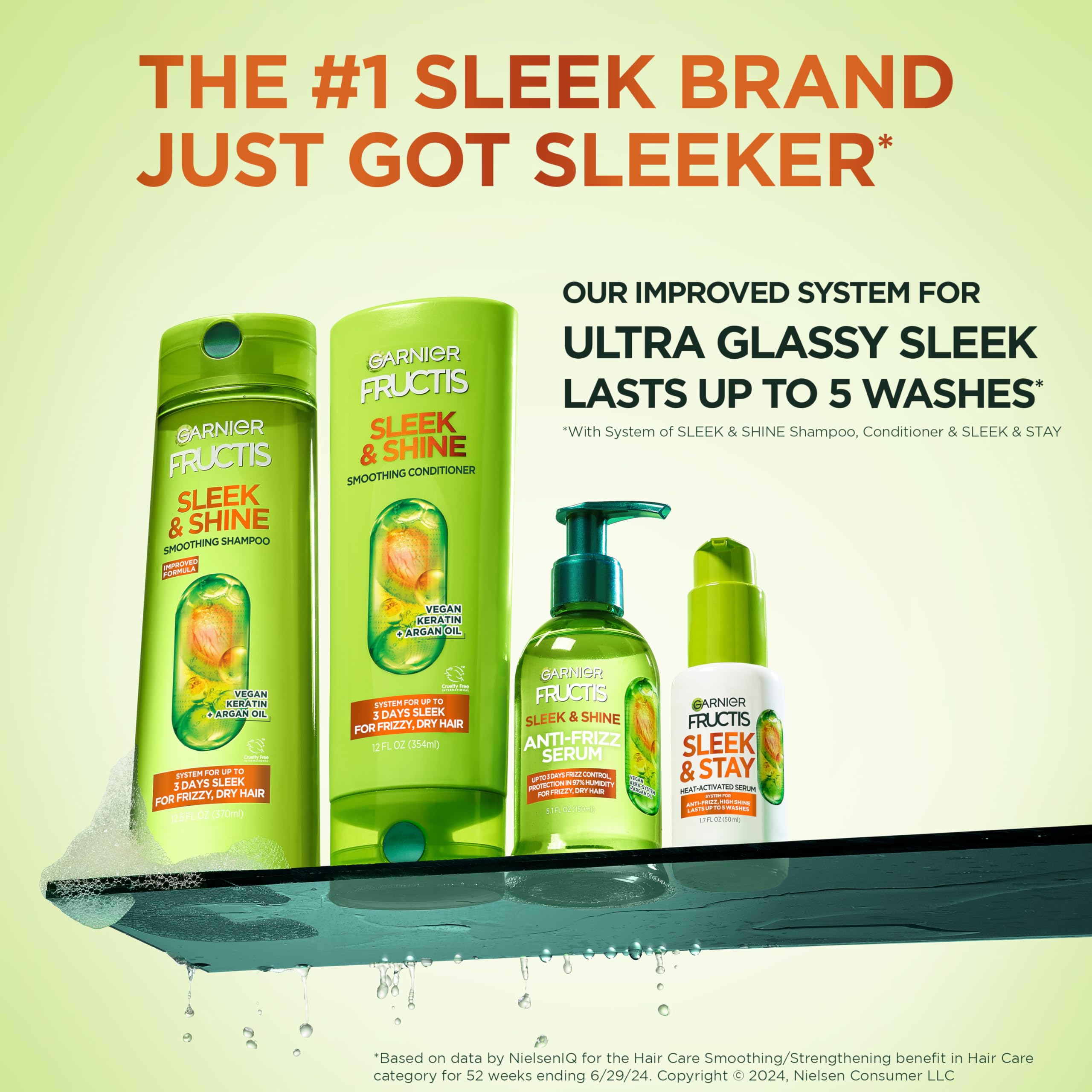 Garnier Fructis, aceite de argán en fórmula, suaviza el cabello seco.