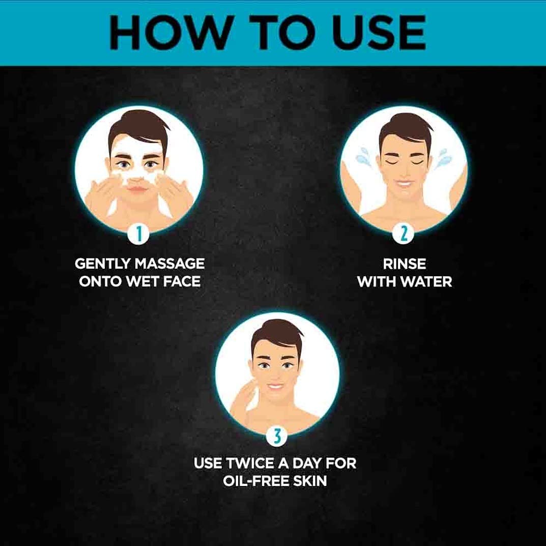Garnier Men Oil Clear: aplicación en rostro mojado para masaje