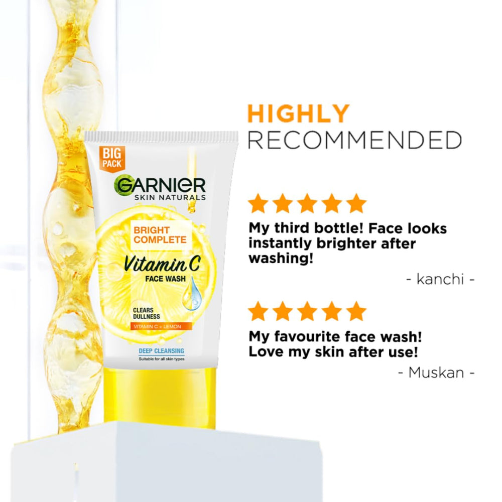 Garnier Limpiador facial iluminador, sensación de frescura tras la limpieza.
