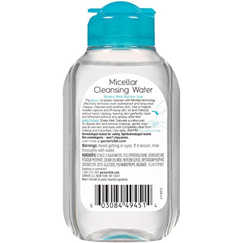 Garnier Micelar con tecnología atrapa suciedad y maquillaje con suavidad.