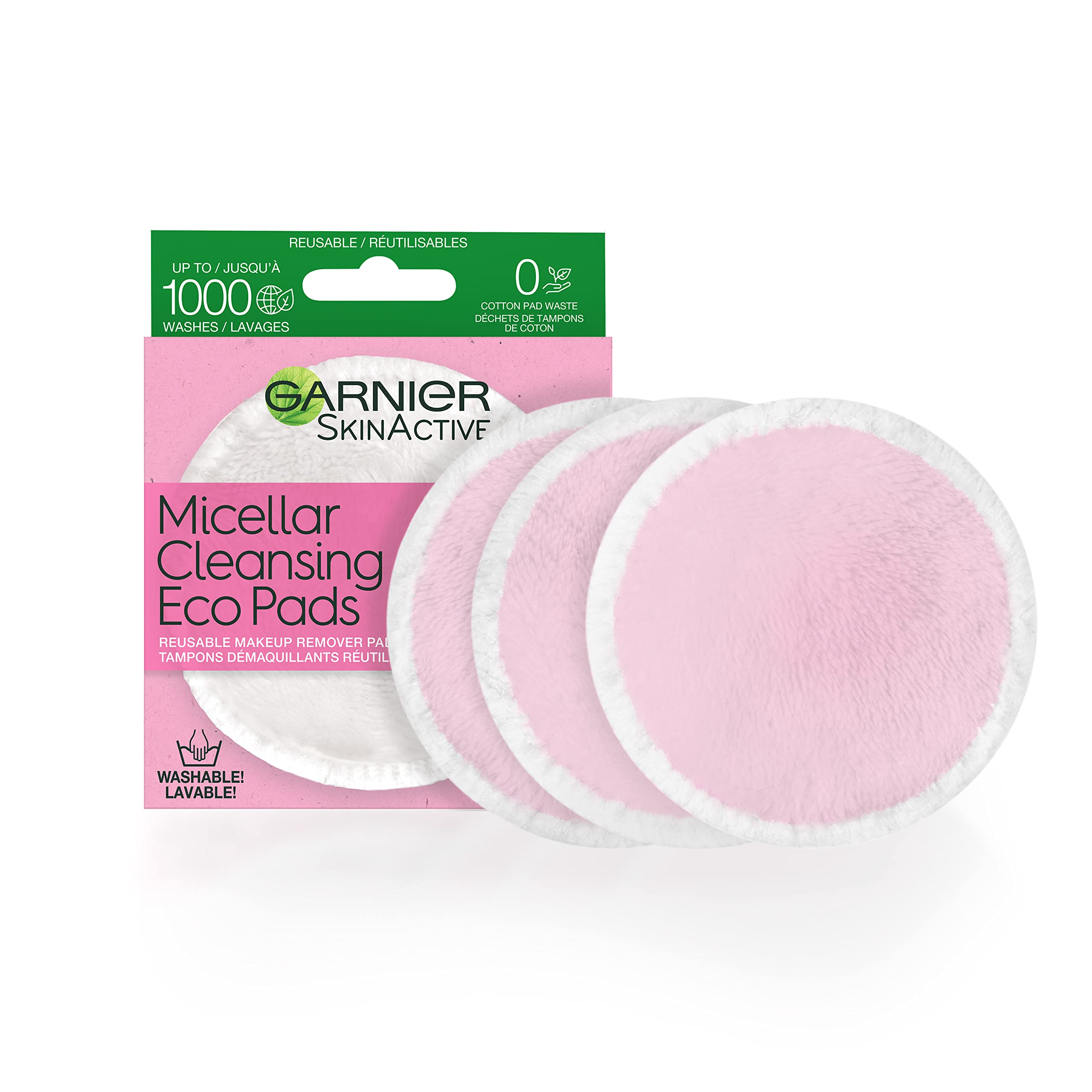 Garnier almohadillas ecológicas en empaque, listas para desmaquillar