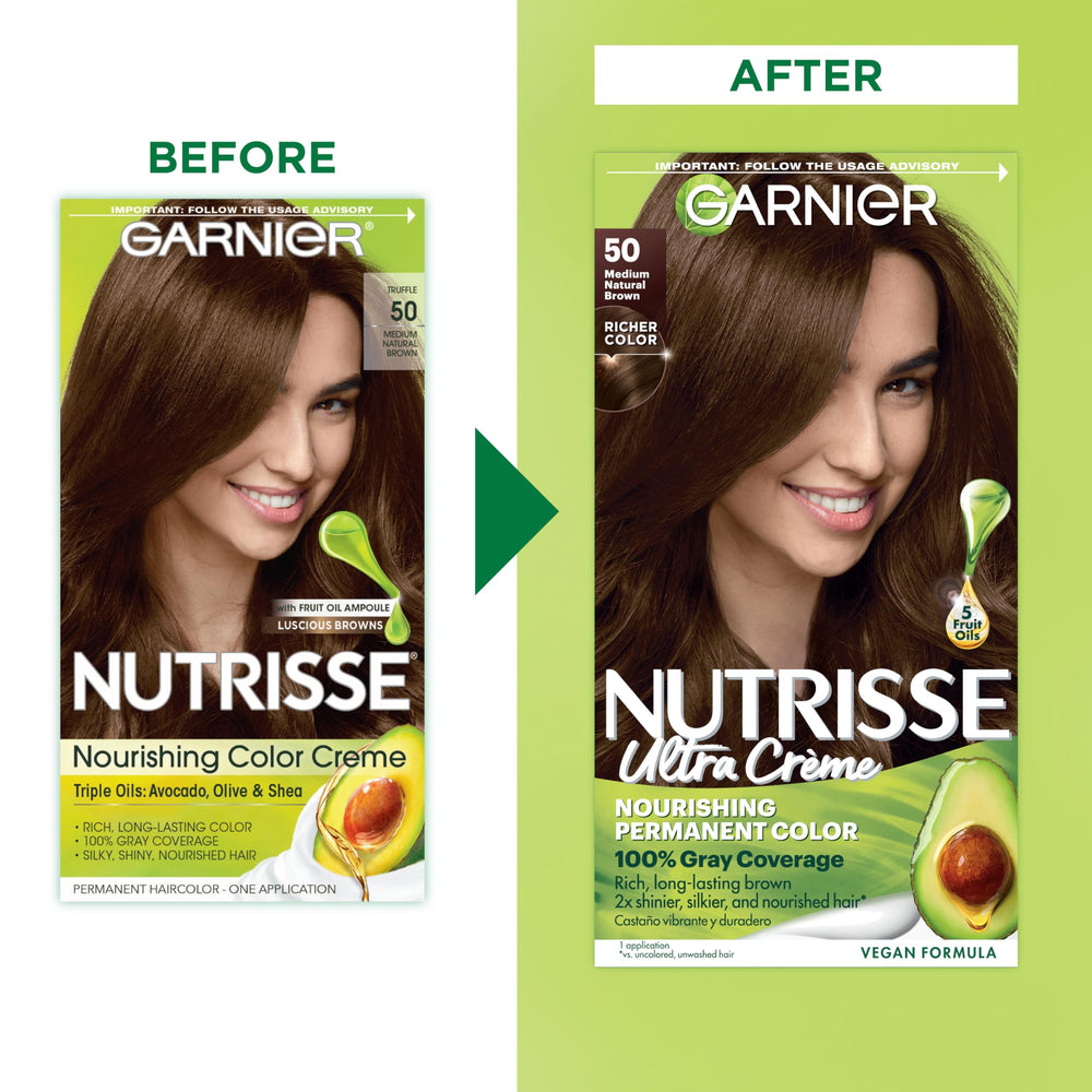 Ampolla de aceite de fruta de Garnier Nutrisse para enriquecer la mezcla durante la coloración