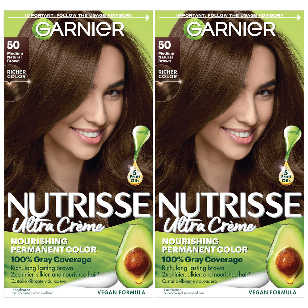Garnier Nutrisse Color Creme Medio Natural Brown: cobertura uniforme y nutritiva para el cabello