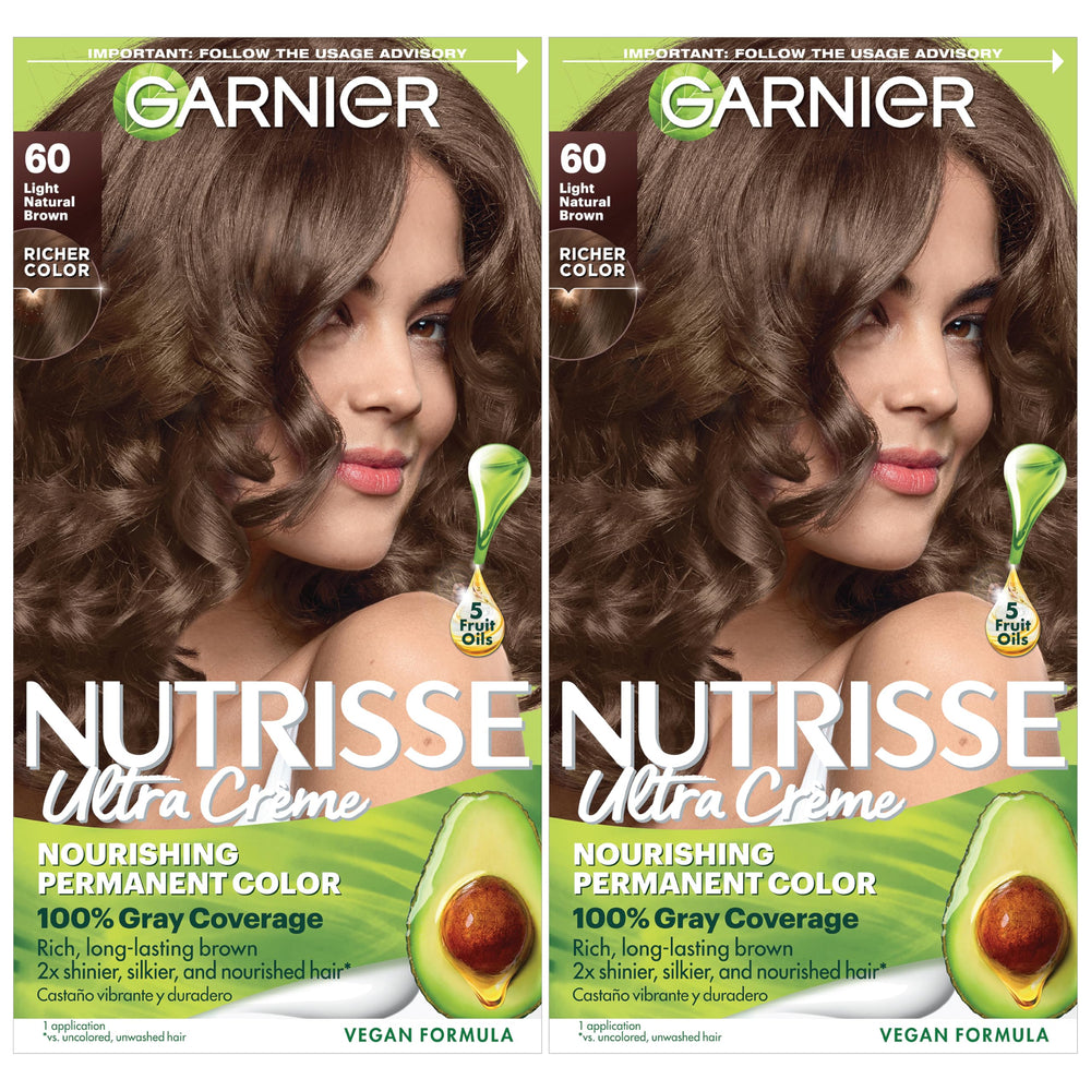 Garnier Nutrisse tinte crema castaño claro: color natural y cobertura uniforme para cabello suave.
