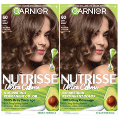 Garnier Nutrisse tinte crema castaño claro: color natural y cobertura uniforme para cabello suave.