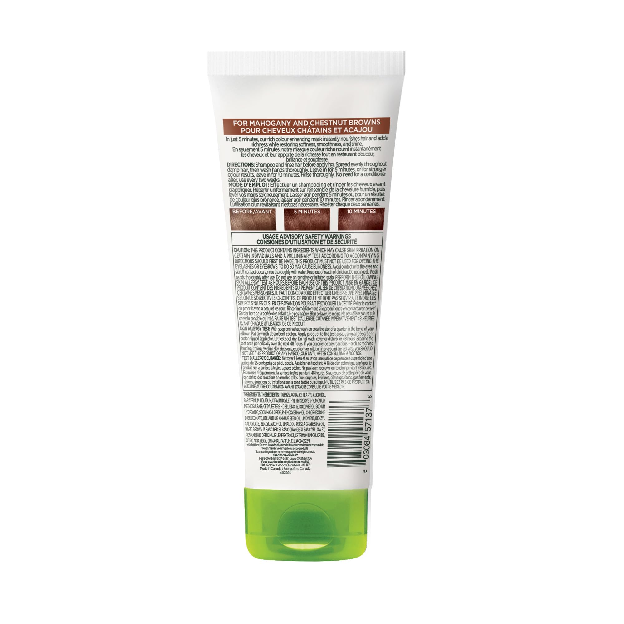 Garnier Nutrisse: tono castaño cálido para cabello tratado y brillante.