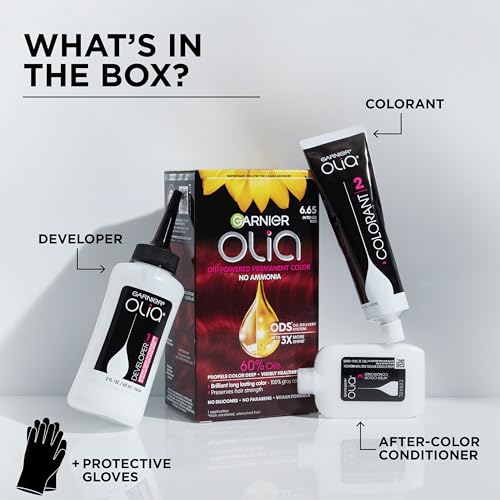 Garnier Olia resultados de color duraderos con cuidado adecuado.