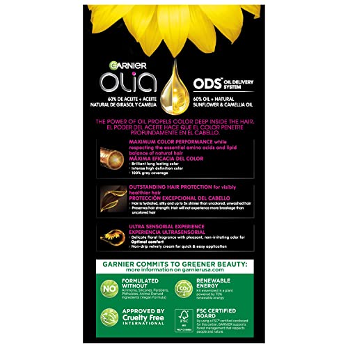 Garnier Olia sin amoniaco ofrece color permanente con menor aroma
