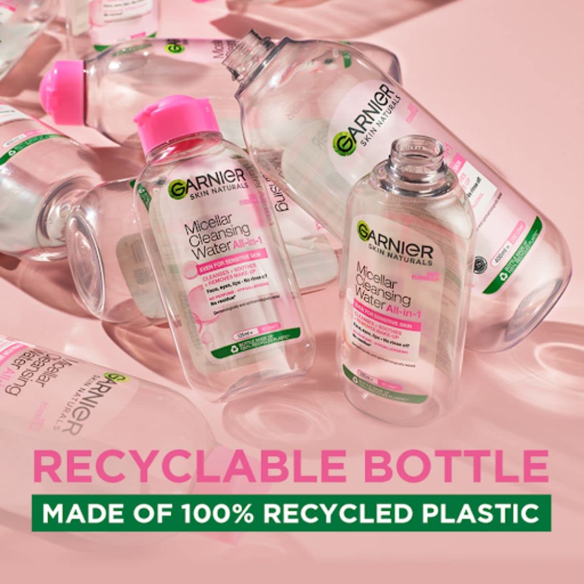 Empaque visible de Garnier Agua Micelar 125 ml.