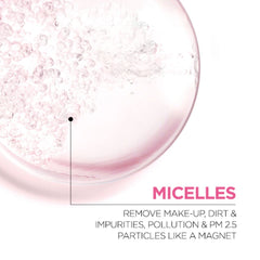 Garnier Skin Naturals Agua Micelar, rostro limpio con delicada pasada.