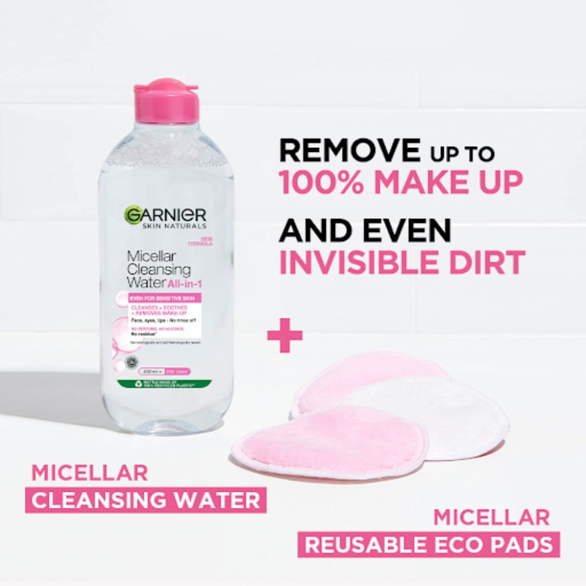 Garnier Skin Naturals Agua Micelar, ideal para limpieza diaria.