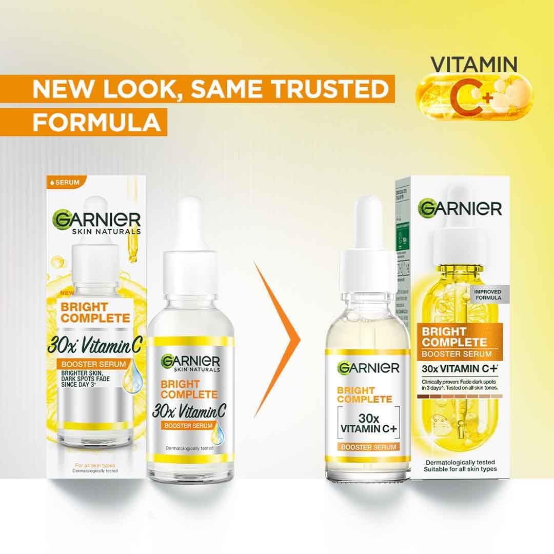 Garnier Skin Naturals Sérum Iluminador, textura ligera para absorción rápida.