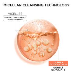 Garnier SkinActive Micellar Water removes makeup in one step at night.