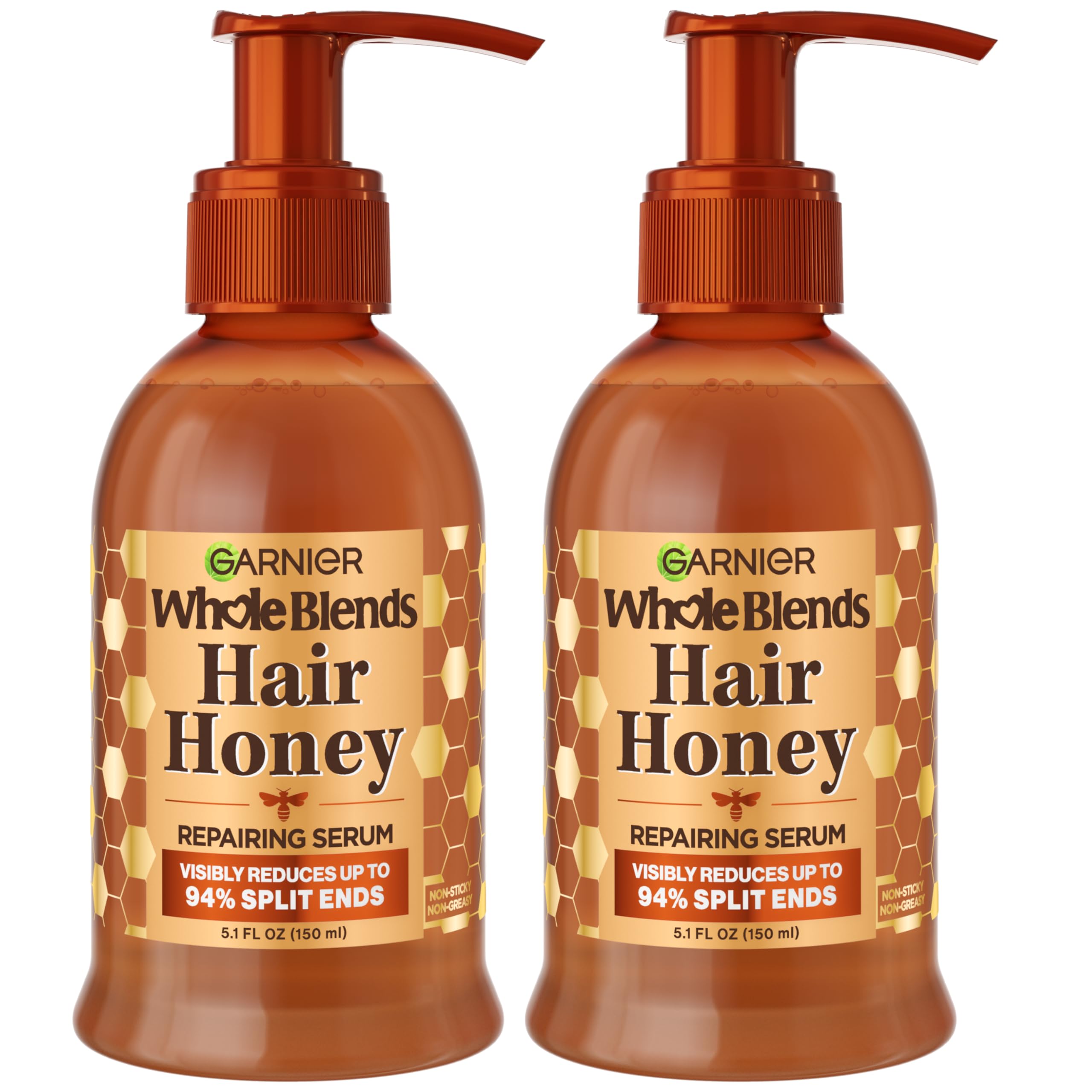 Sérum de miel de Garnier, frasco sin dosificador, repara puntas y reduce roturas.