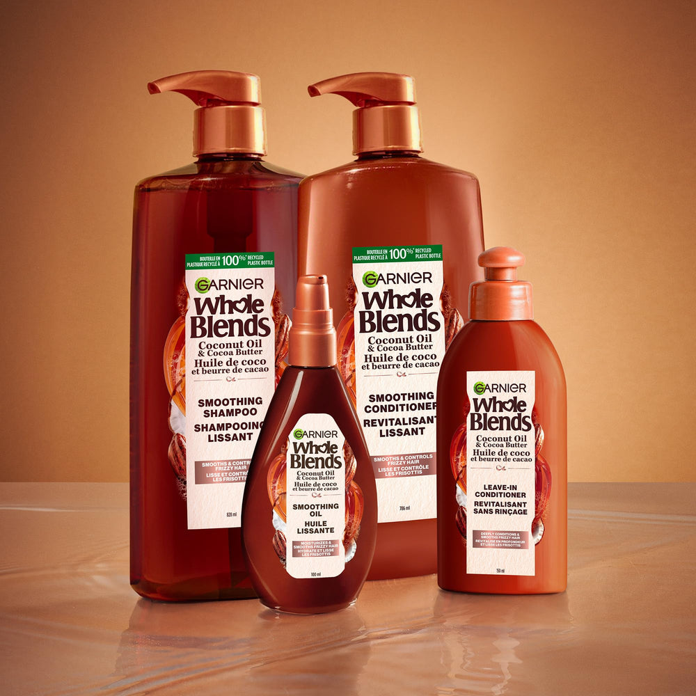 Garnier Whole Blends Extractos coco cacao, aroma exótico en el cabello.