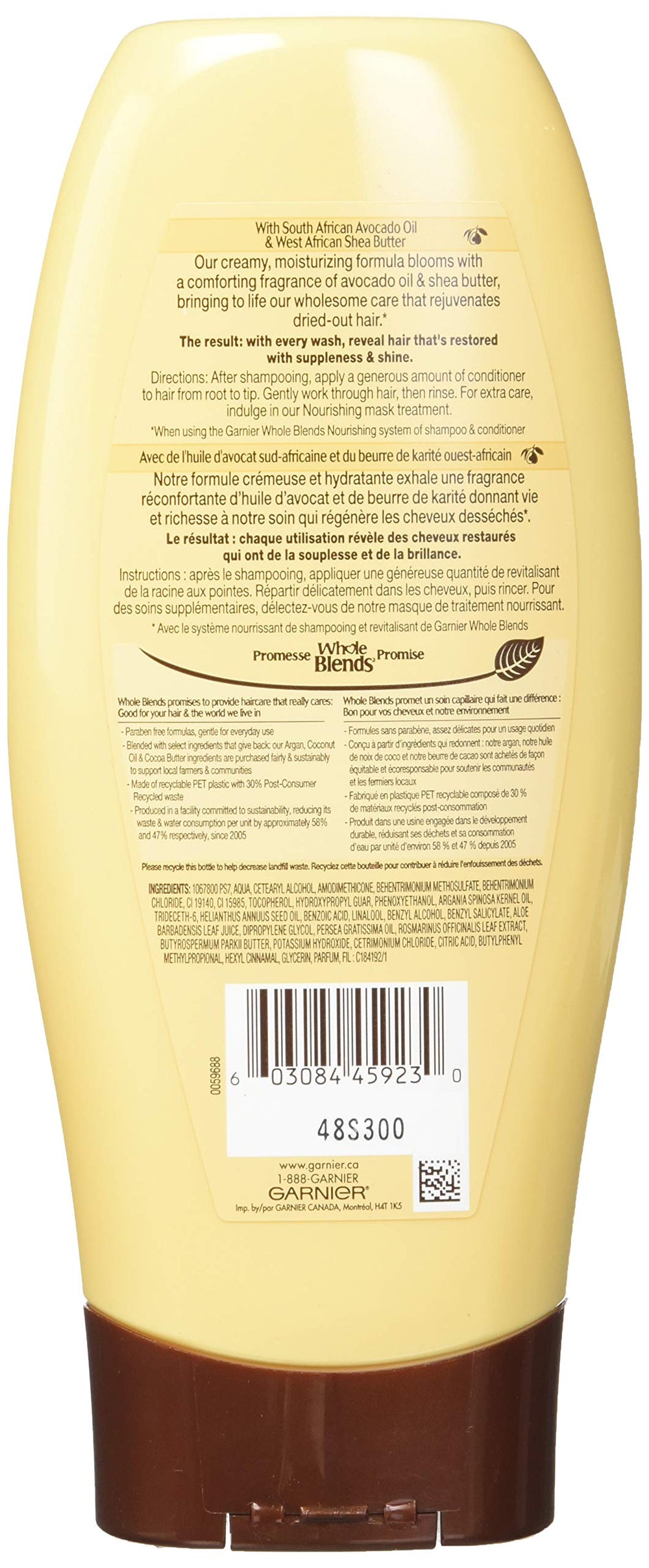 Garnier Whole Blends extractos de karité y aguacate, nutrición en cada uso.