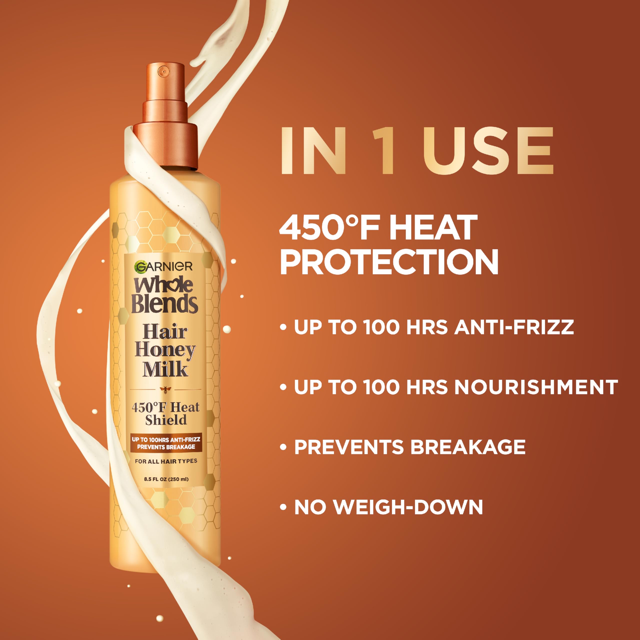 Garnier Whole Blends Honey Milk distribuye de forma uniforme.