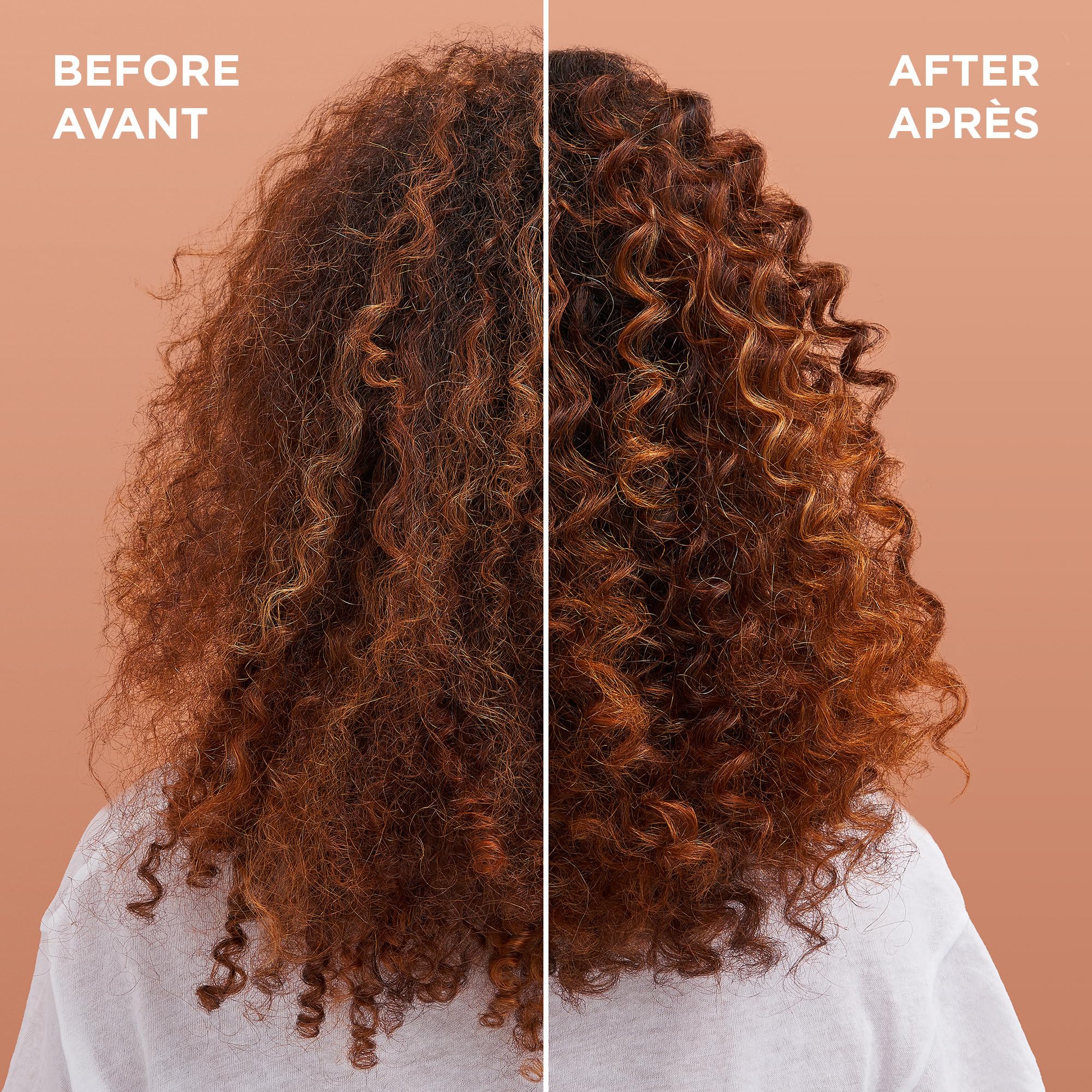 Garnier Whole Blends Pelo satinado y brillo tras usar el aceite.