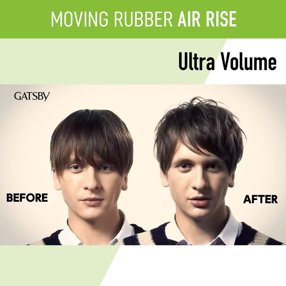 Gatsby Moving Rubber Air Rise: volumen ligero para peinados con movimiento.