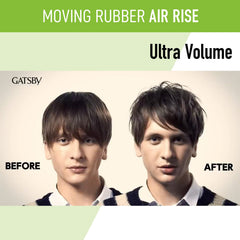 Gatsby Moving Rubber Air Rise: volumen ligero para peinados con movimiento.