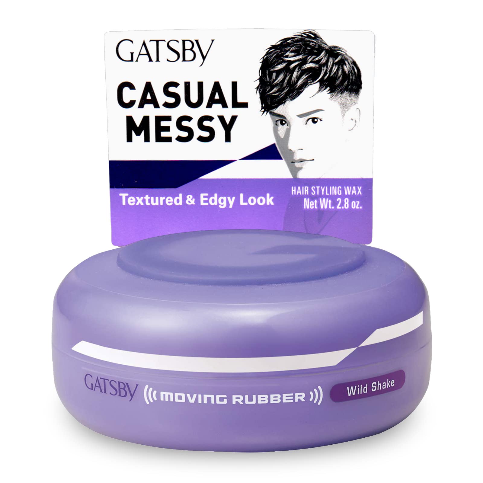 Gatsby Moving Rubber Wild Shake: cera con textura tridimensional para peinado dinámico.