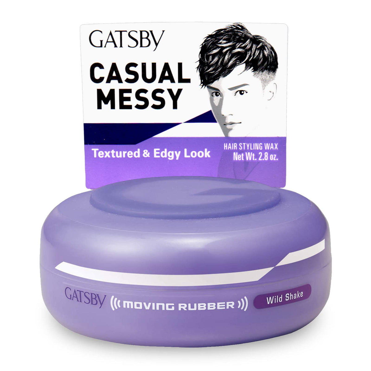 Gatsby Moving Rubber Wild Shake: cera con textura tridimensional para peinado dinámico.